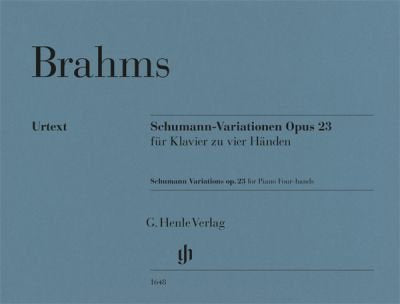 Brahms - Schumann Variations E Flat Major Op 23 Piano Duet - G. Henle Verlag