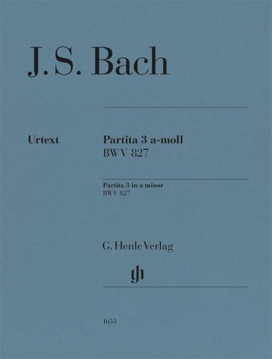 Bach - Partita No 3 A Minor Bwv 827 Urtext - G. Henle Verlag