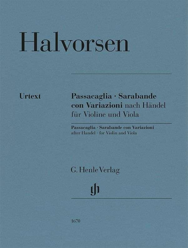 Passacaglia Sarabande Variazioni After Handel Violin/Viola - G. Henle Verlag