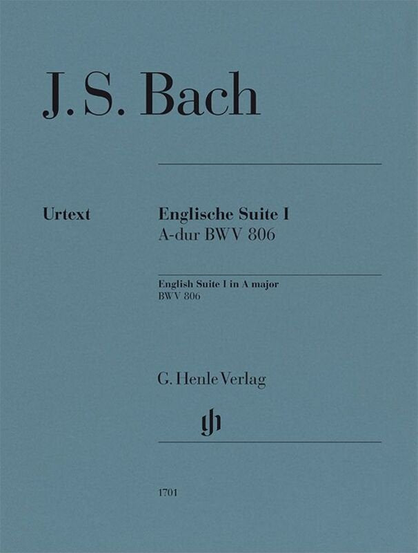 Bach - English Suite No 1 A Major Bwv 806 Piano - G. Henle Verlag
