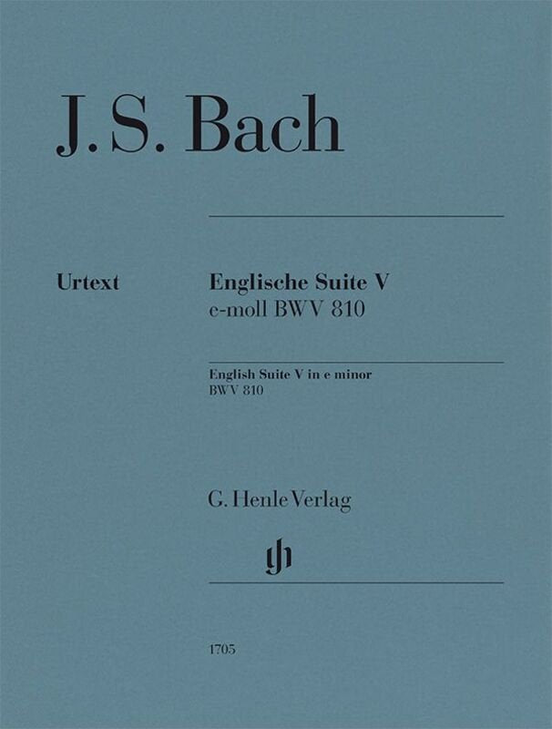 Bach - English Suite No 5 E Minor Bwv 810 Piano - G. Henle Verlag