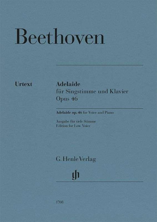 Beethoven - Adelaide Op 46 For Low Voice And Piano - G. Henle Verlag