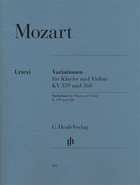 Variations K 359 G K 360 G Min Vln/Pno - G. Henle Verlag