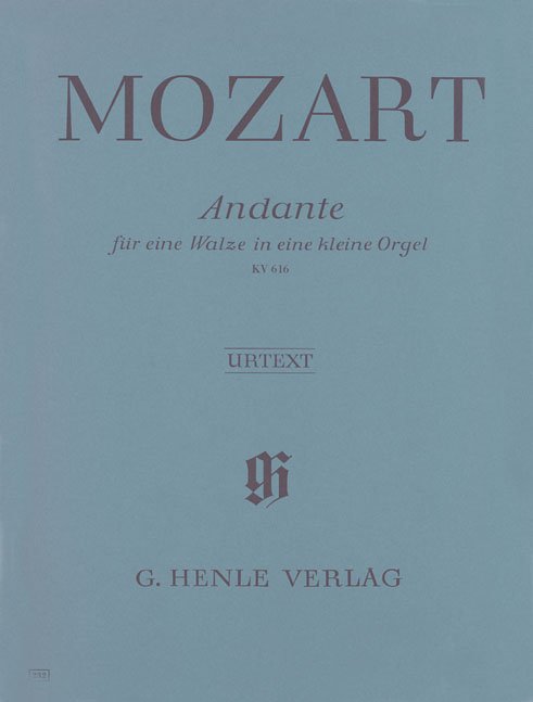 Wolfgang Amadeus Mozart - Andante in F Major K. 616 for a Musical Clock, Piano Arrangement cover - G. Henle Verlag