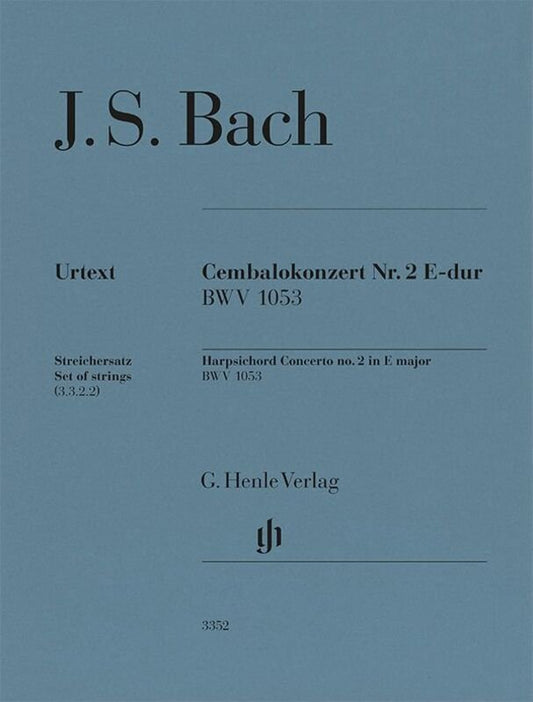 Bach - Harpsichord Concerto No 2 E Major Bwv 1053 Parts - G. Henle Verlag