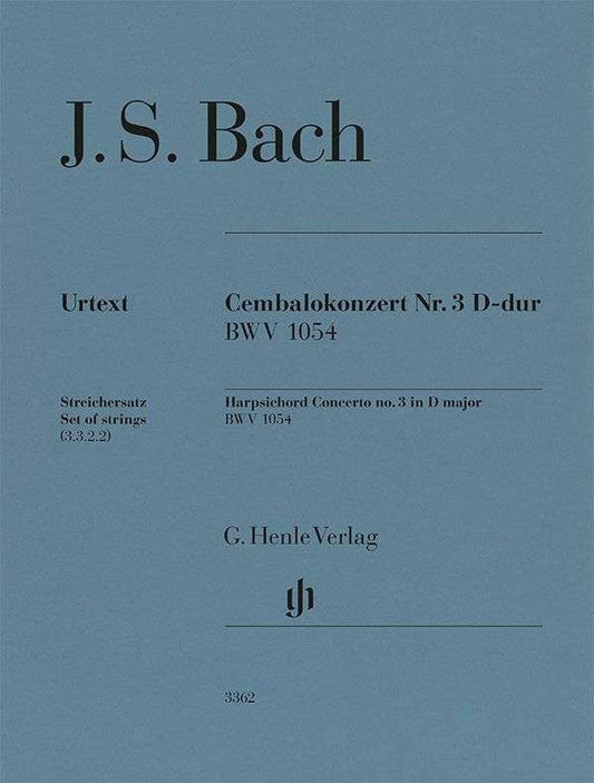 Bach - Harpsichord Concerto No 3 D Major Bwv 1054 Parts - G. Henle Verlag