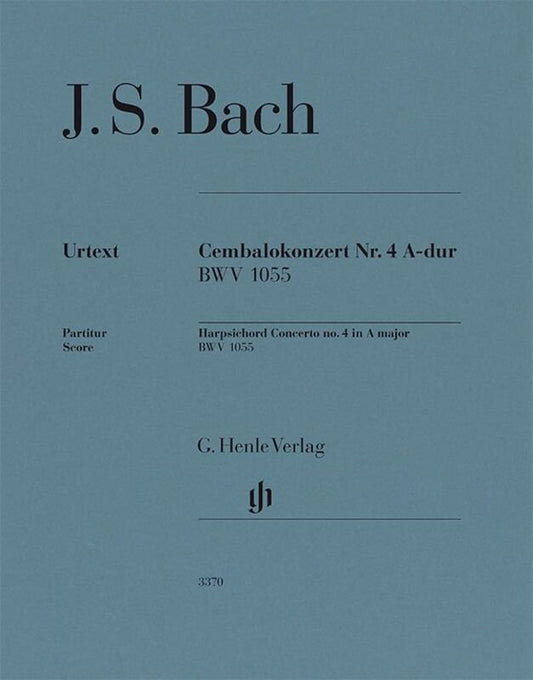 Harpsichord Concerto No 4 A Major Bwv 1055 Score - G. Henle Verlag