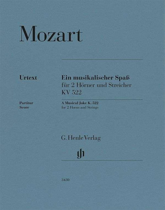Mozart - A Musical Joke K 522 For 2 Horns/Strings Score - G. Henle Verlag