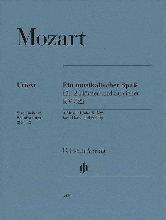 Mozart - A Musical Joke K 522 2 Horns/Strings String Parts - G. Henle Verlag