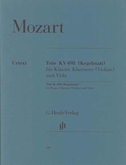 Mozart - Trio E Flat Major K 498 Kegelstatt - G. Henle Verlag