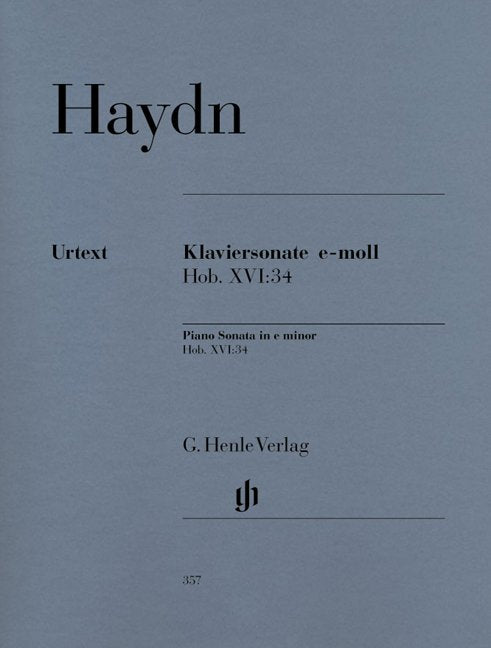 Haydn - Sonata E Minor Hob 16 No 34 Piano - G. Henle Verlag