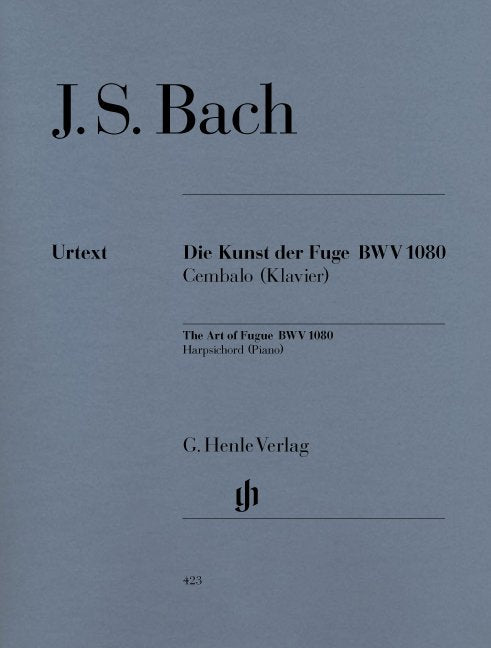Bach - The Art Of The Fugue Bwv 1080 For Piano - G. Henle Verlag