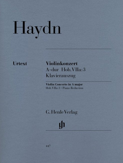 Haydn - Concerto A Major Hob 7A No 3 Violin/Piano - G. Henle Verlag