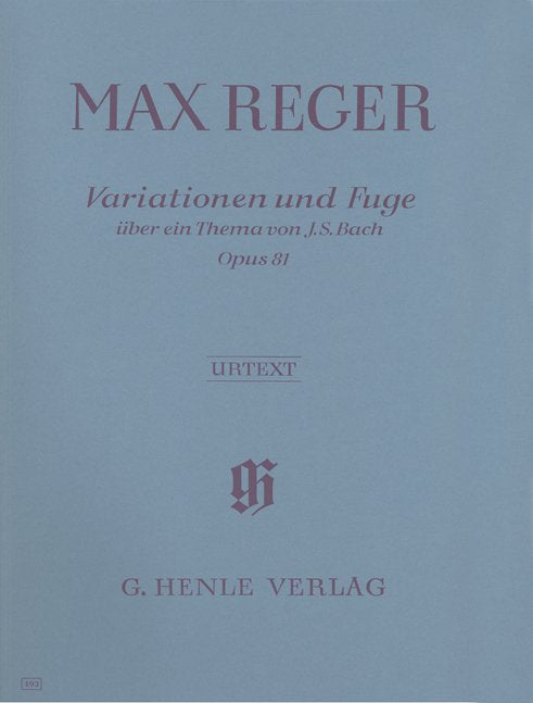 Variations And Fugue On Theme Of J S Bach Op 81 - G. Henle Verlag