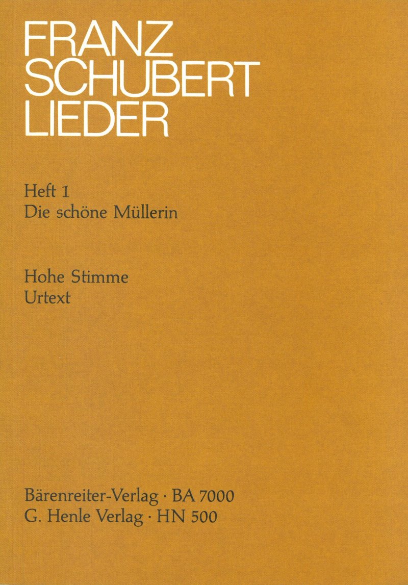 Schubert - Die Schone Mullerin High Voice/Piano - G. Henle Verlag