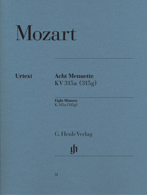 Mozart - 8 Minuets K 315A (K 315G) Piano - G. Henle Verlag
