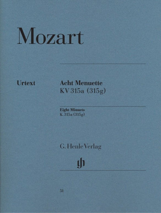 Mozart - 8 Minuets K 315A (K 315G) Piano - G. Henle Verlag