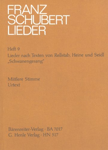 Lieder Bk 9 Med Lyrics By Rellstab Heine Seidl - G. Henle Verlag