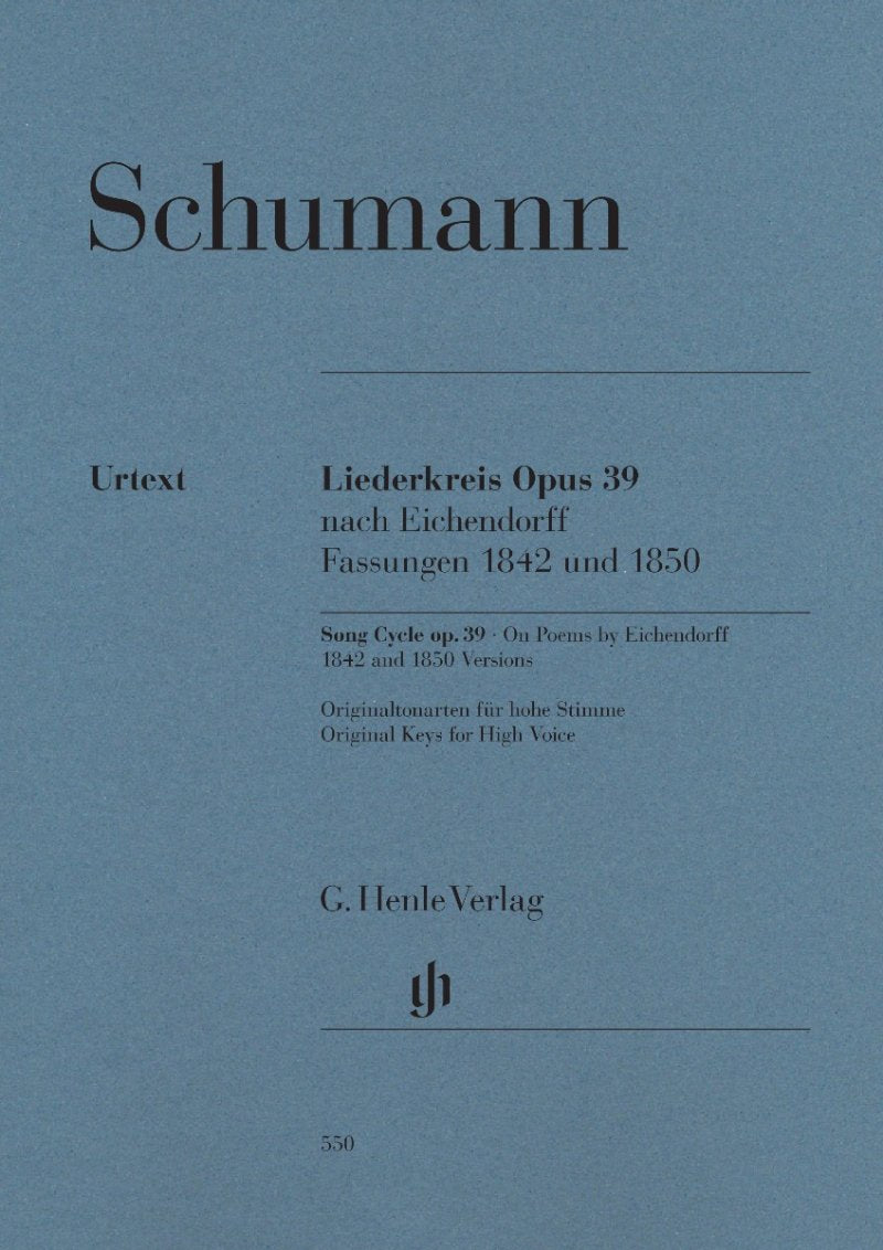 Liederkreis Op 39 High 1842 And 1850 Versions - G. Henle Verlag