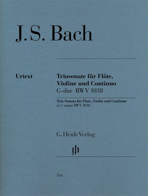 Trio Sonata G Bwv 1038 Flute / Violin / Piano - G. Henle Verlag