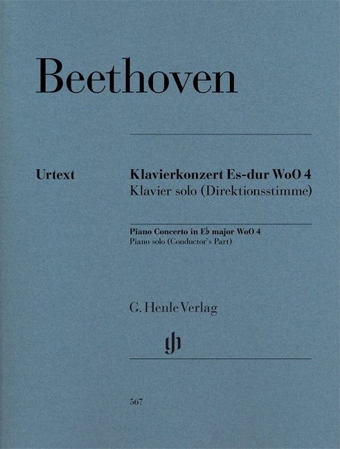 Concerto In E Flat Wo0 4 Piano Solo - G. Henle Verlag