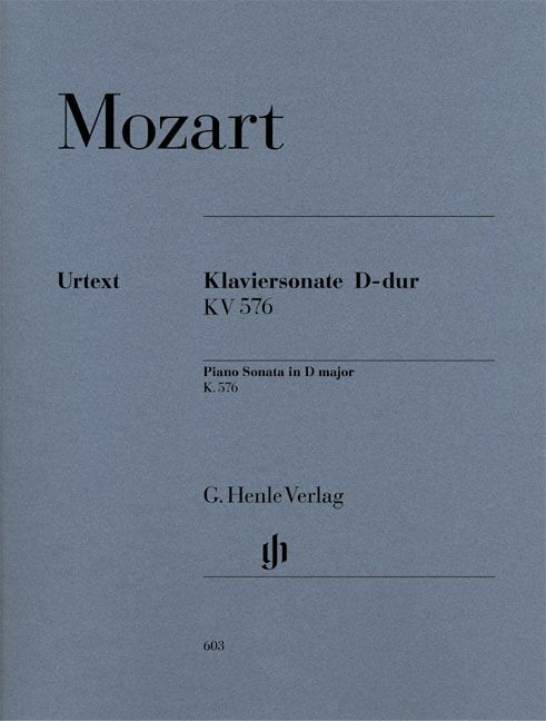 Mozart - Piano Sonata D Major K 576 Urtext - G. Henle Verlag - Image 2