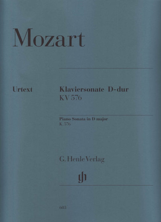 Mozart - Piano Sonata D Major K 576 Urtext - G. Henle Verlag