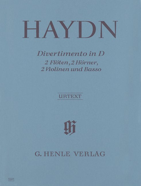 Divertimento Hob 2 No 8 D 2Fl 2Fhn 2Vln Cont - G. Henle Verlag