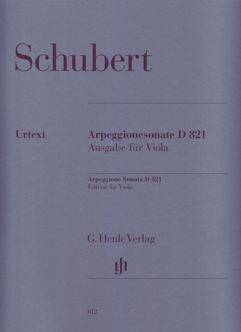 Schubert - Sonata A Min D 821 Arpeggione Viola/Piano - G. Henle Verlag