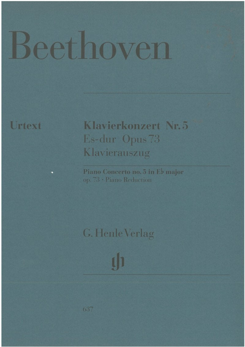 Beethoven - Concerto No 5 Op 73 E Flat Emperor 2P 4H - G. Henle Verlag
