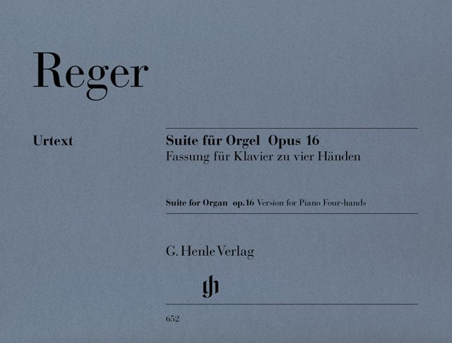 Suite For Organ Op 16 E Min Pno Duet - G. Henle Verlag