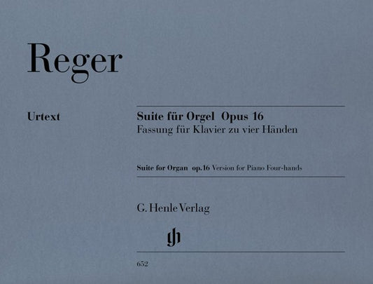 Suite For Organ Op 16 E Min Pno Duet - G. Henle Verlag