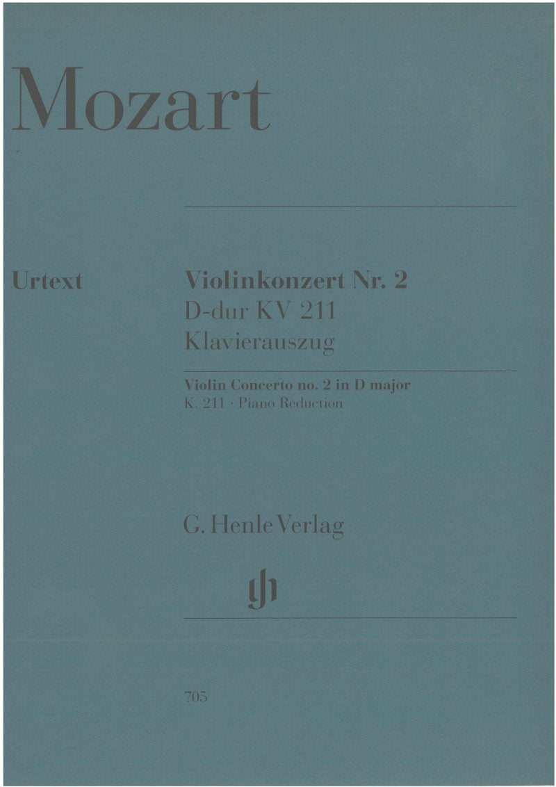 Concerto No 2 D K 211 Ed Seiffert Vln Pno - G. Henle Verlag