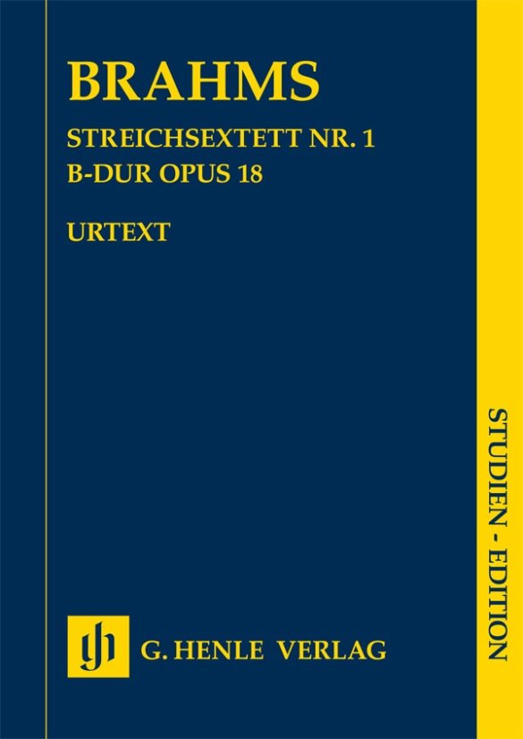 Brahms - String Sextet No 1 B Flat Major Op 18 Study Score - G. Henle Verlag