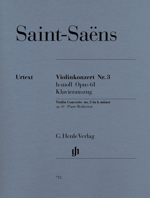 Concerto No 3 Op 61 B Min Vln Pno - G. Henle Verlag
