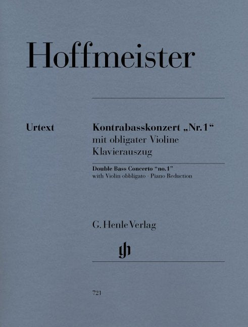 Concerto No 1 Db/Pno Vln Obligato - G. Henle Verlag