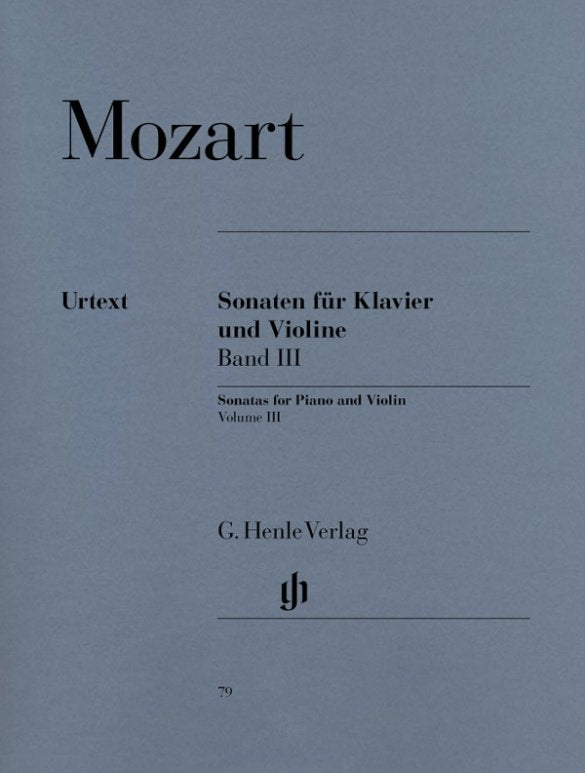 Mozart - Violin Sonatas Vol 3 Nos 13-17 - G. Henle Verlag