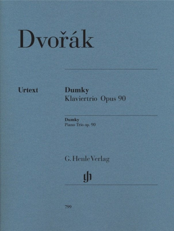 Dvorak - Dumky Trio Op 90 E Min Violin/Cello/Piano Urtext - G. Henle Verlag