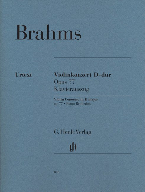 Brahms - Concerto D Major Op 77 Violin/Piano Urtext - G. Henle Verlag