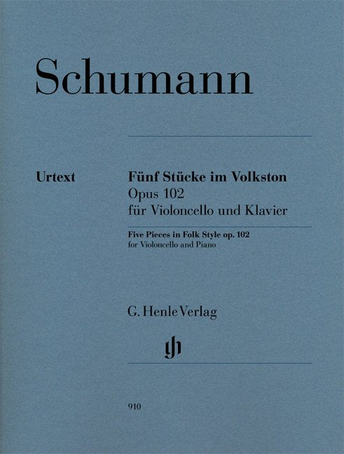 Schumann - 5 Pieces In Folk Style Op 102 Cello/Piano Urtext - G. Henle Verlag - Image 2