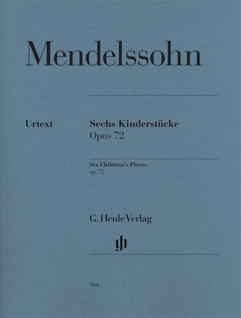 Mendelssohn - Childrens Pieces Op 72 Urtext - G. Henle Verlag