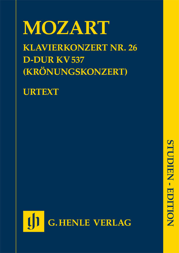 Mozart - Piano Concerto No 26 D Major K 537 Study Score