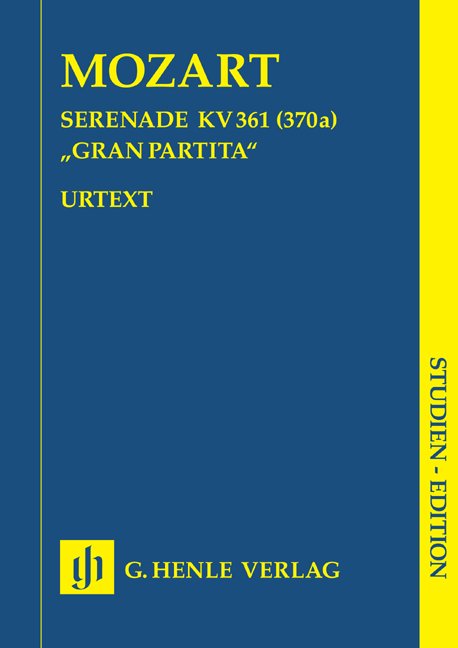 Gran Partita K 361 B Flat Study Score - G. Henle Verlag