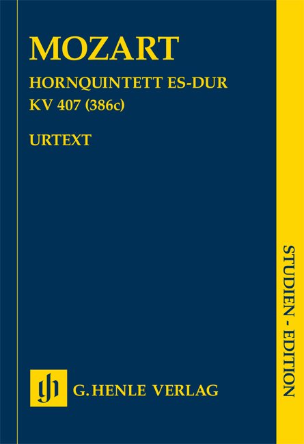 Horn Quintet K 407 E Flat Study Score - G. Henle Verlag