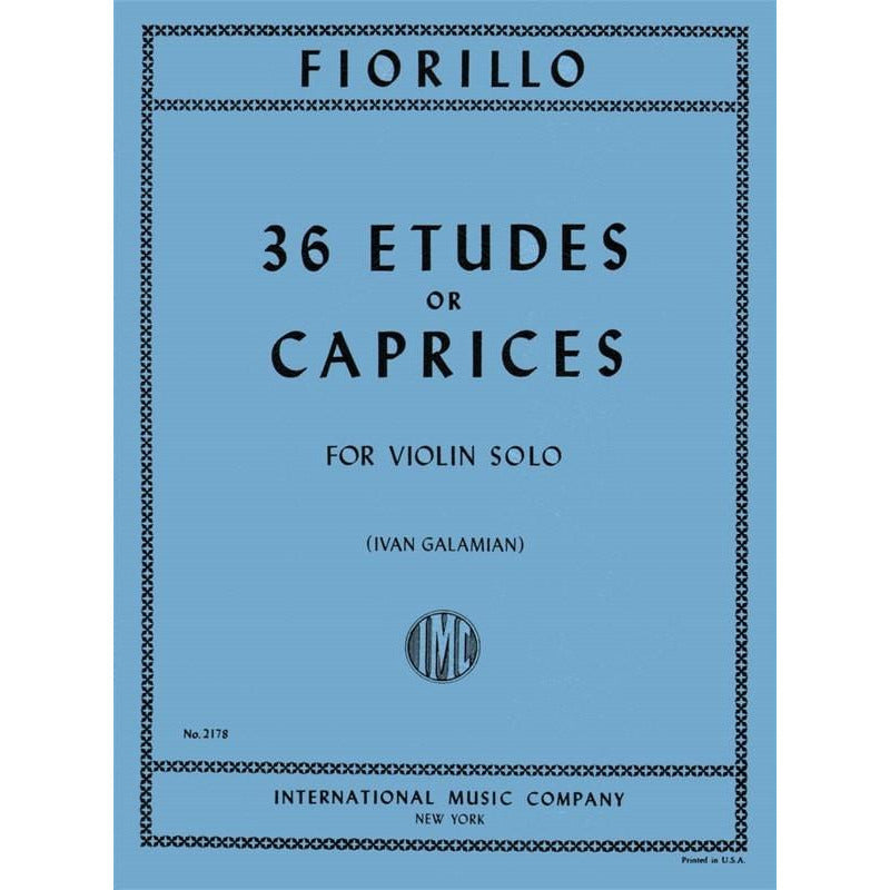Fiorillo - 36 Etudes Or Caprices Violin Book
