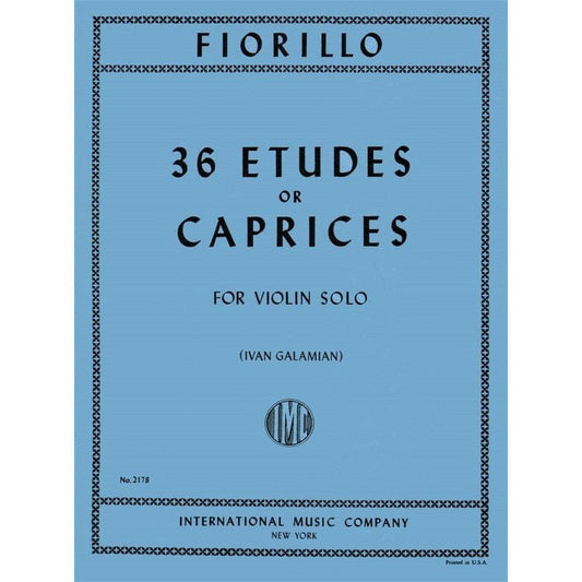 Fiorillo - 36 Etudes Or Caprices Violin Book