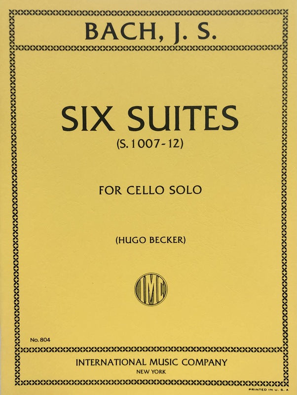 Bach - Six Suites Bwv 1007-12 For Cello Solo