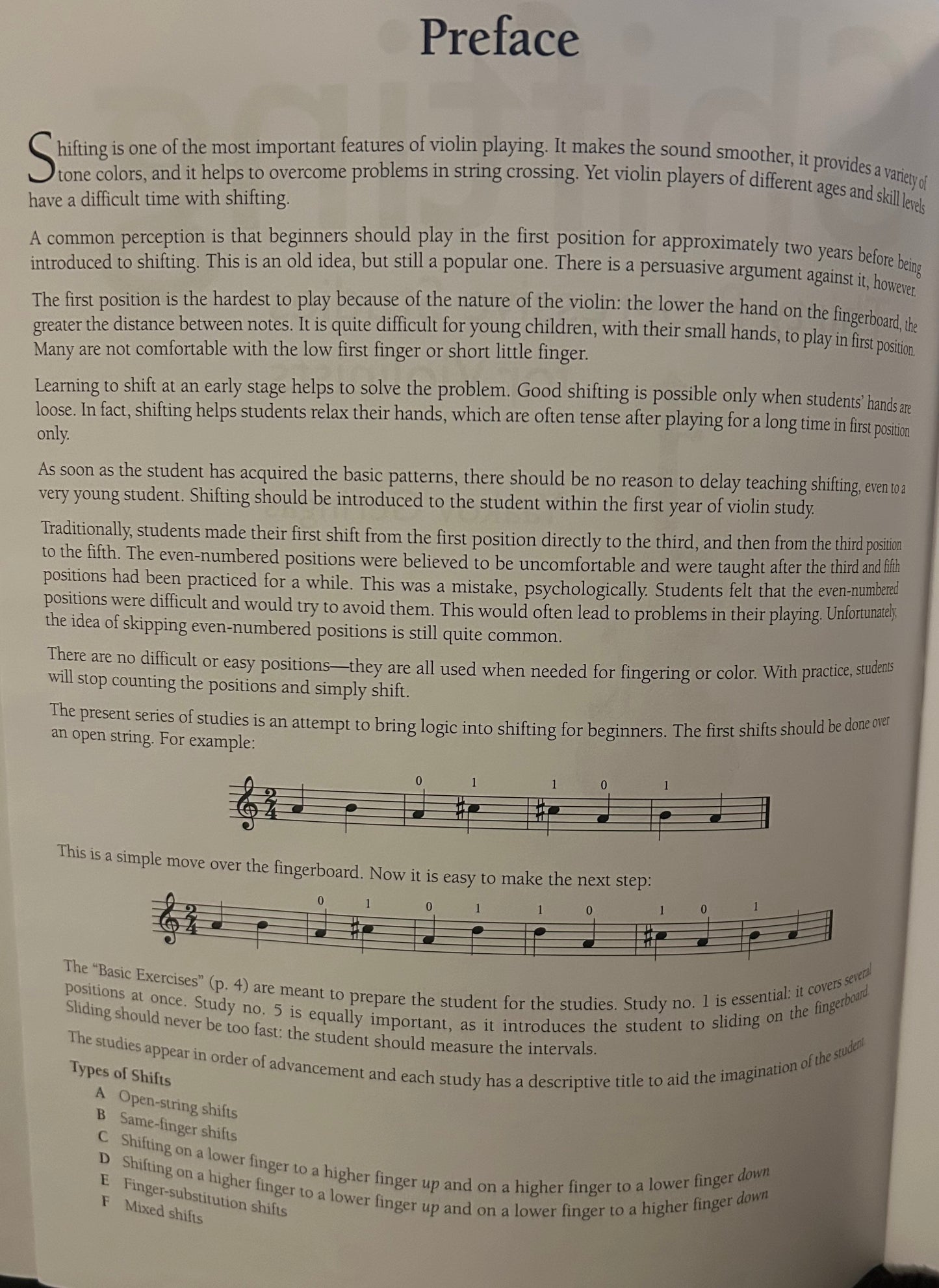Shifting: 30 Progressive Studies for Violinists Book (Beginner to Advanced)