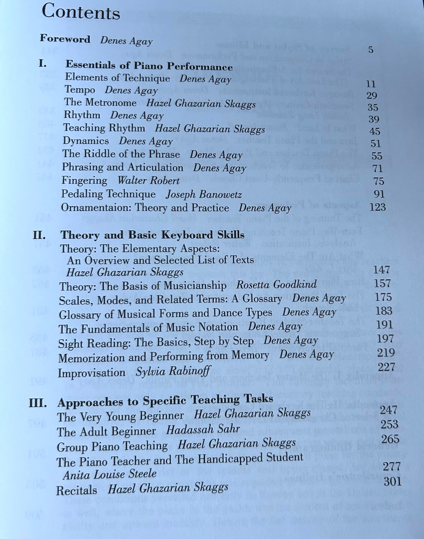 Denise Agay - The Art Of Teaching Piano Book (500 Page Reference/Guide)