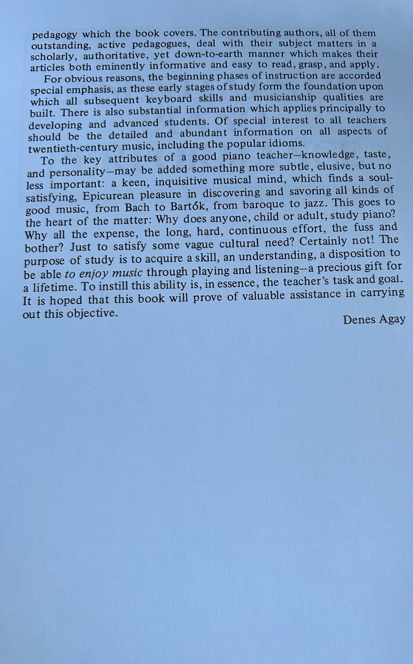 Denise Agay - The Art Of Teaching Piano Book (500 Page Reference/Guide)